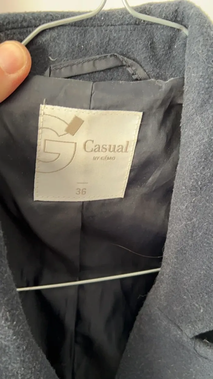 Manteau caban femme bleu marine - photo numéro 3