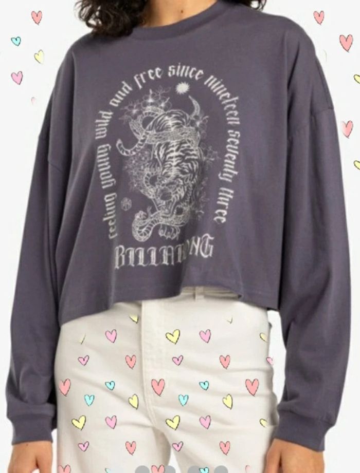 Tee-shirt oversize manches longues Violet/Lila Billabong
