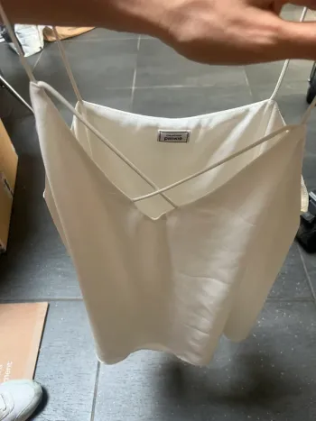 Débardeur ample et léger (voile) blanc cassé S