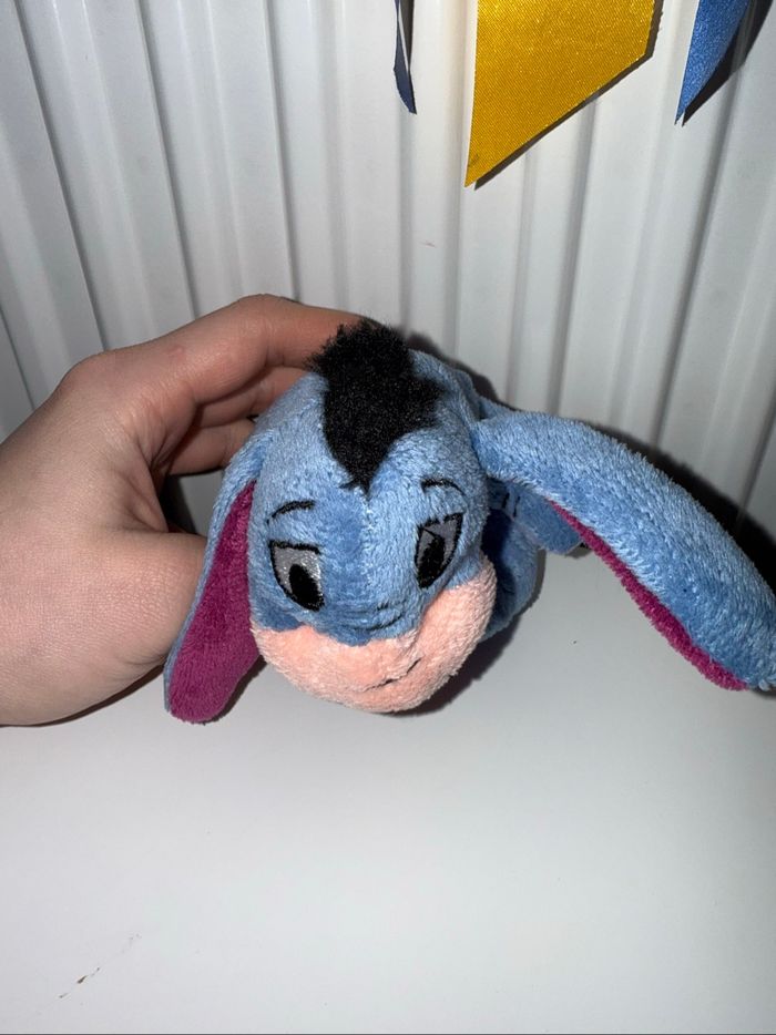 Porte monnaie doudou peluche âne bourriquet bleu - photo numéro 5
