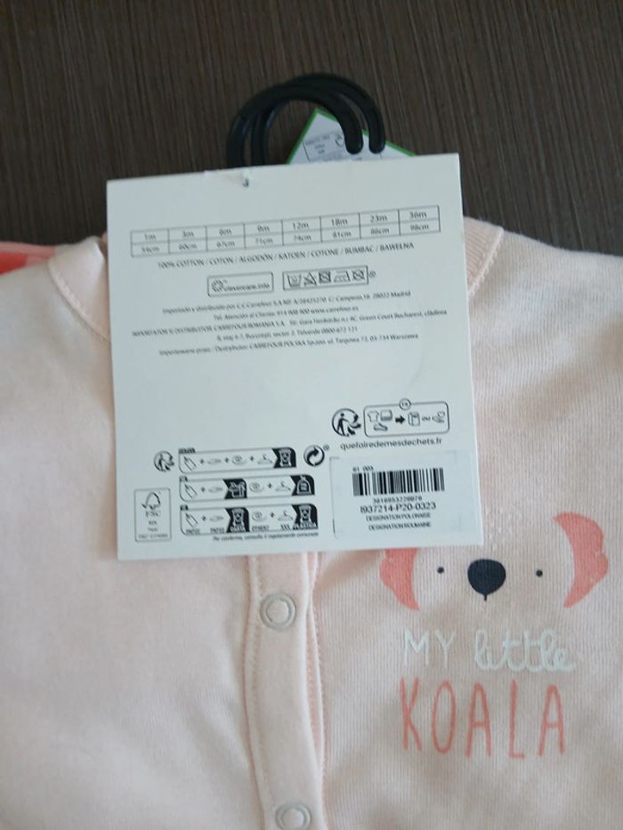 Lot de deux pyjamas en coton koala fille 12 mois - photo numéro 4