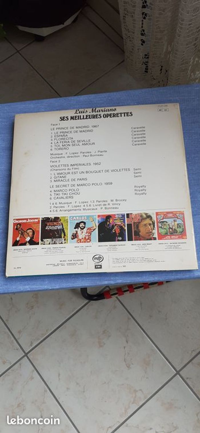 Lot de 2 disques vynil 33 tours  Louis Mariano - photo numéro 2