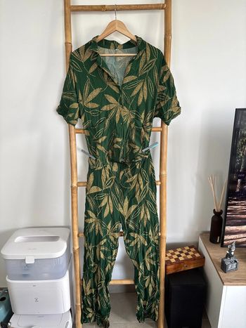 Ensemble t-shirt pantalon fluide Vert mango taille M
