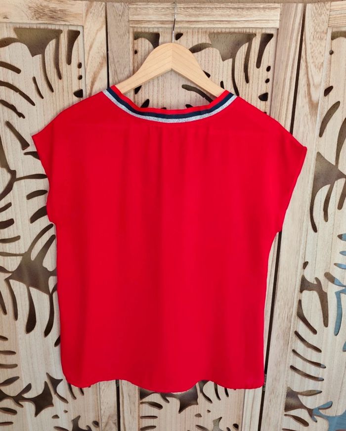 Blouse fluide et légère col V Taille 2 Rue des Abbesses - photo numéro 8