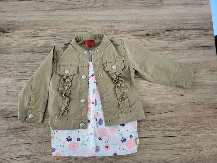 Veste en jean kaki  24 mois Levis - photo numéro 3