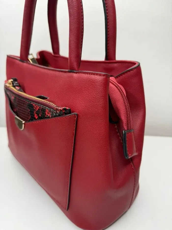 🌹 Magnifique sac à main  / Bandoulière - Bordeaux - rouge / avec petite pochette 🌹 - photo numéro 3