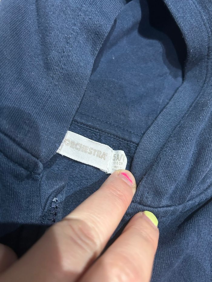 Veste à capuche et à zip bleu marine - photo numéro 3