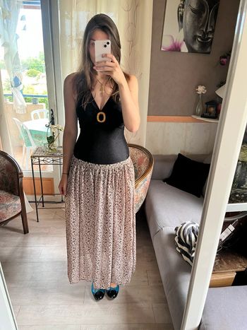 Jupe longue maxi skirt bouffante vintage y2k bohème champêtre