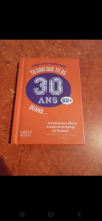 Tu sais que tu as 30 ans quand