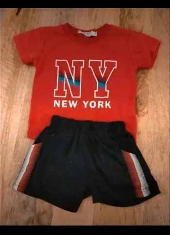 Ensemble T-shirt et short garçon 1 an - NY