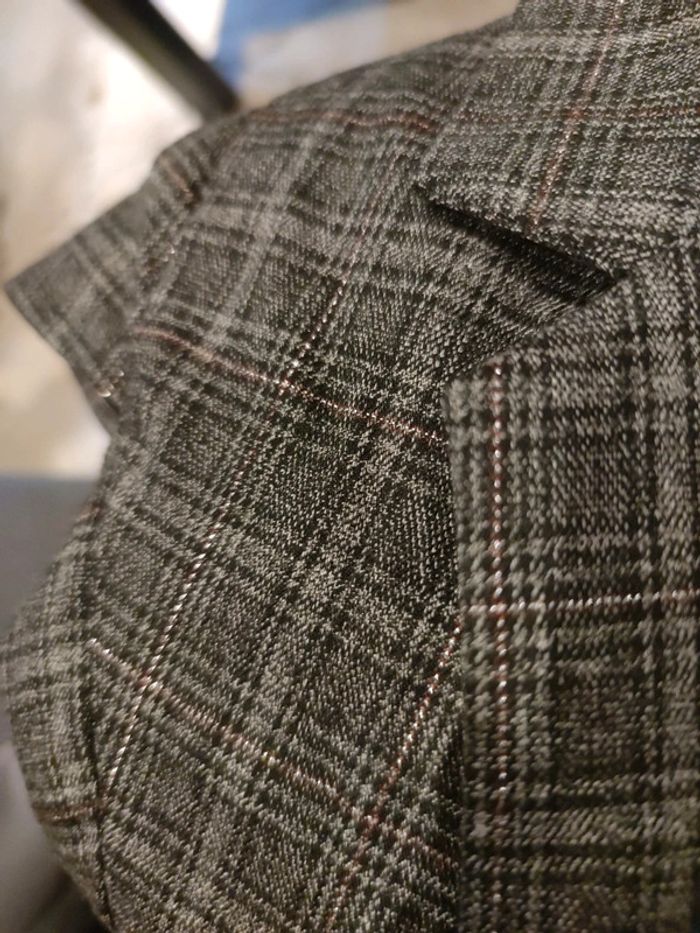 Veste blazer sans manche gris foncé - photo numéro 3