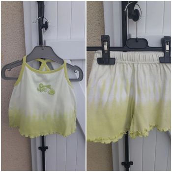 Ensemble été 2 pièces bébé filles 6 mois
