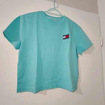 T-shirt Turquoise – Tommy Hilfiger – Femme – Taille XS
