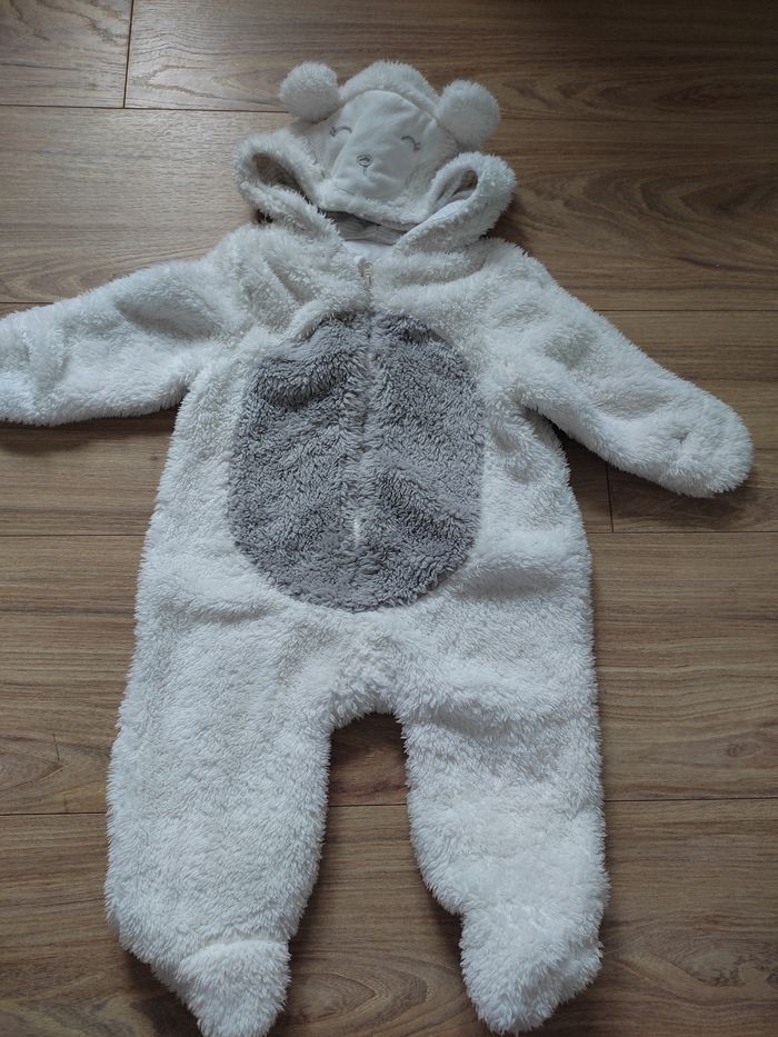 Combi hiver 6 mois ours blanc