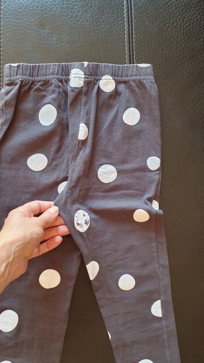 Legging gris à rond blanc - photo numéro 5