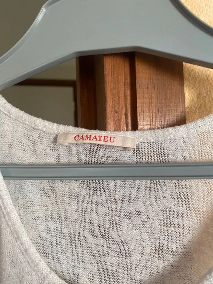 Débardeur blanc marque camaïeu taille 38 - photo numéro 4