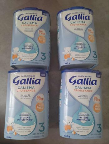 4 boîtes lait Gallia