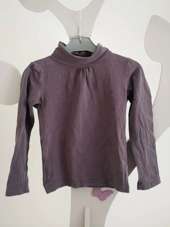 Pull à col roulé gris Gémo taille 8 ans
