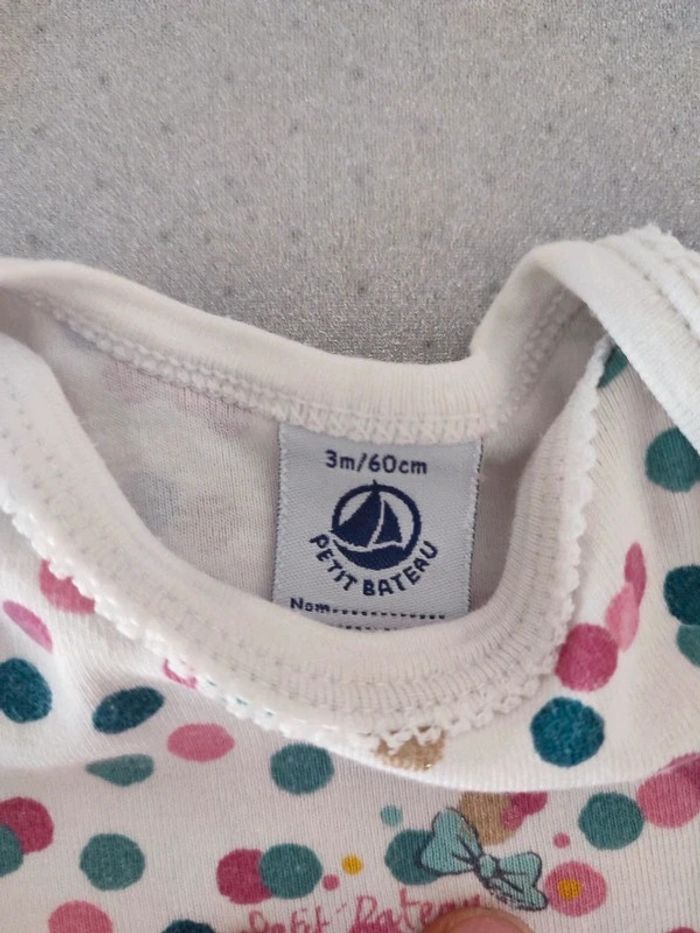 Lot de 2 bodies petit bateau 3 mois - photo numéro 5