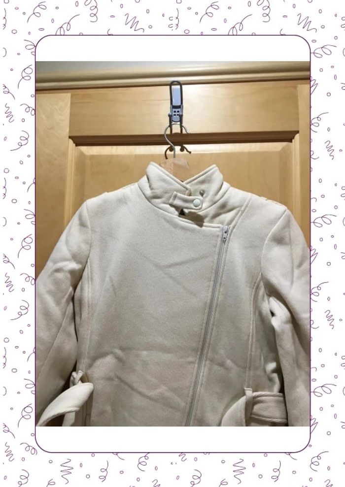 Manteau en laine crème etam - photo numéro 2