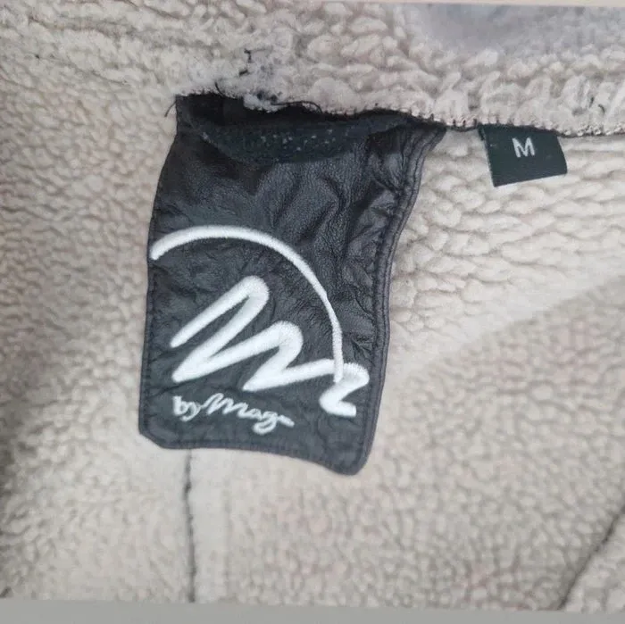 Manteau en fausse fourrure noir & beige - Marze - Taille 38 - photo numéro 4
