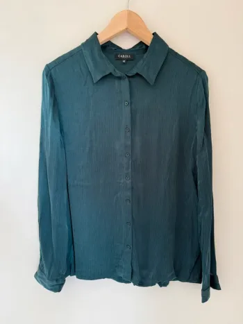 Chemise Caroll bleu canard