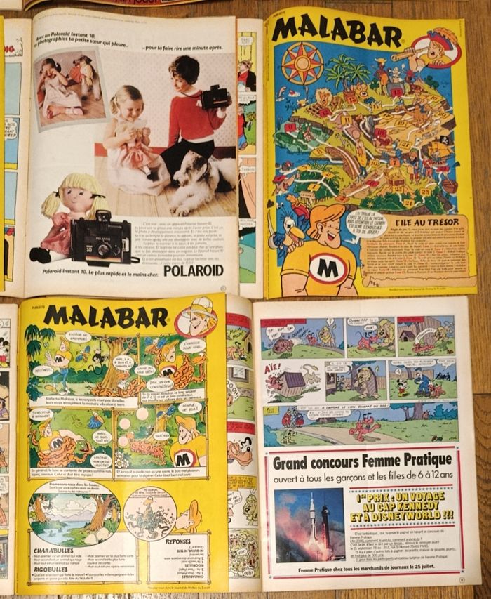 Rare Lot 11 Journaux de Mickey Série complète leçons de Skate 1978 vintage - photo numéro 8