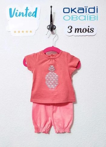 Ensemble bébé fille taille 3 mois Okaïdi