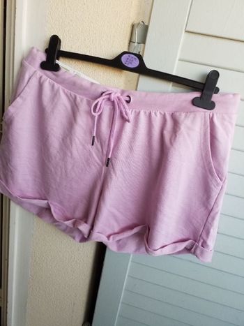 Short mauve taille réglable avec poches XL 46/48 neuf
