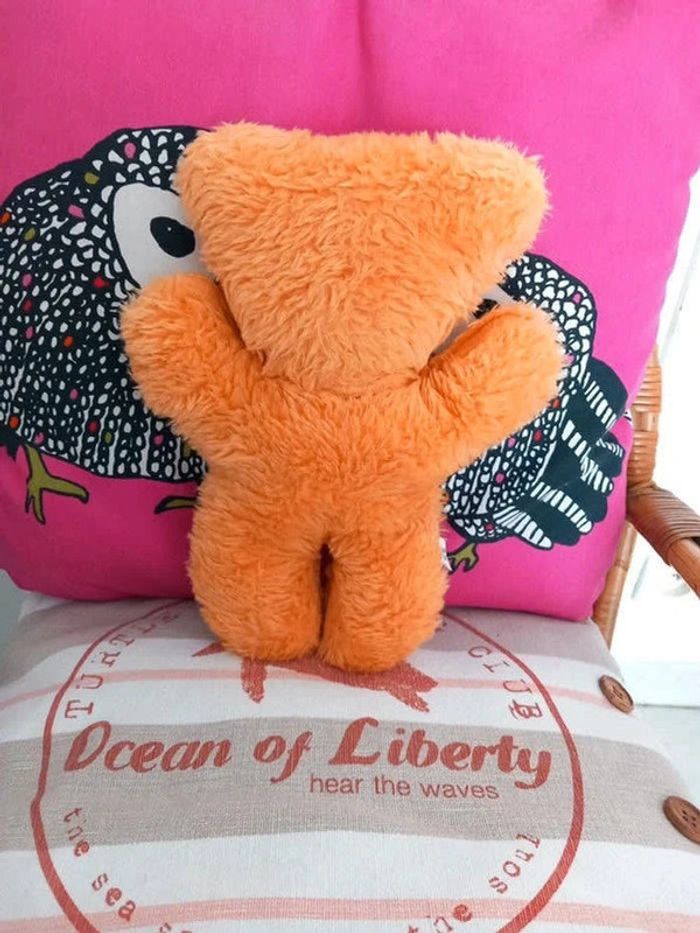 Peluche nounours chamti orange vintage 30cmi - photo numéro 4