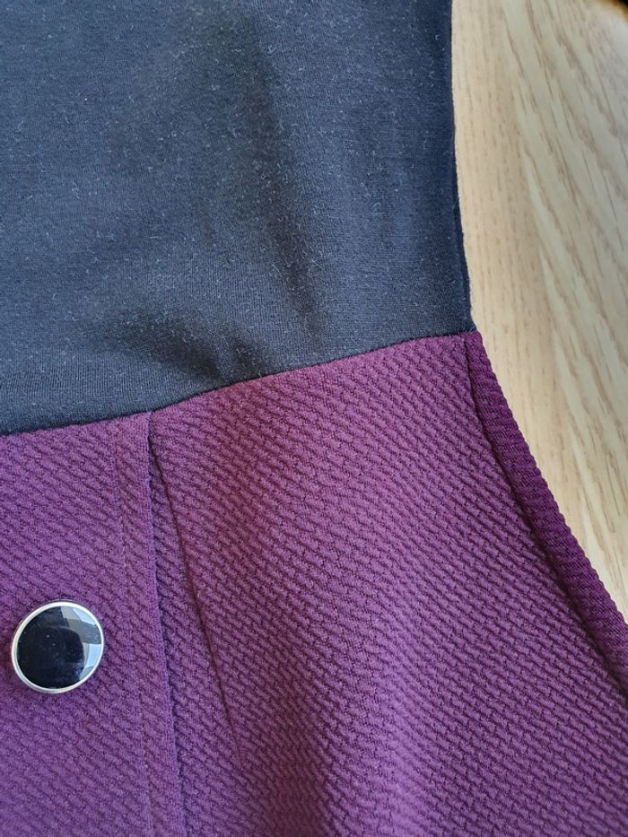 Robe violet et noir mim - photo numéro 3