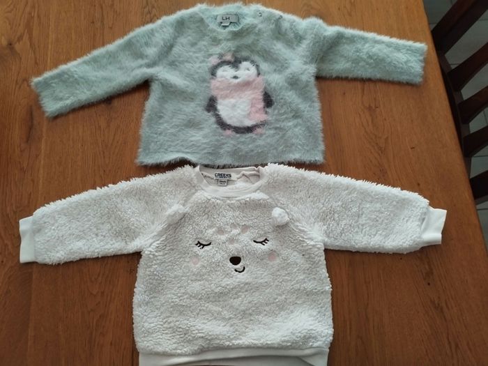 Lot de 2 pulls fille 12 mois - photo numéro 2