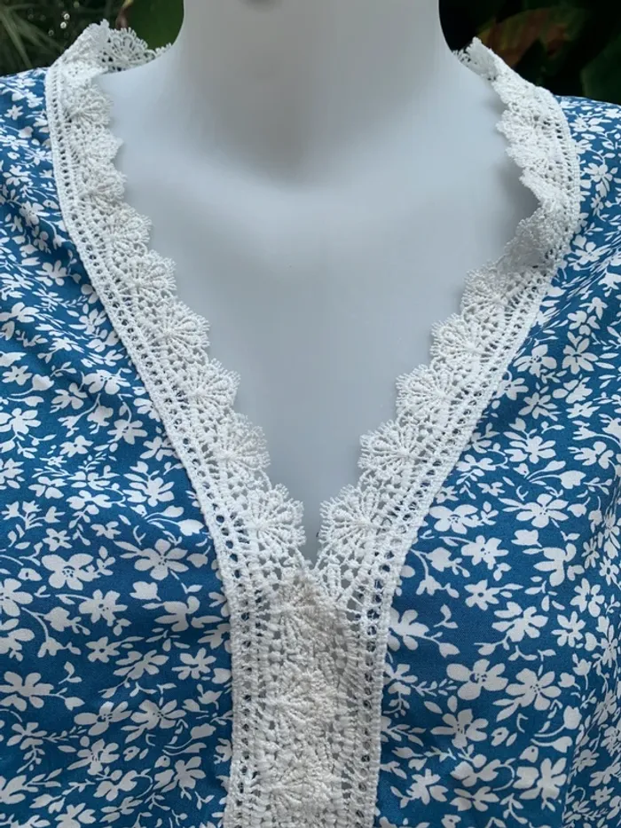 Blouse SHEIN manches longues fleuries taille M - photo numéro 6