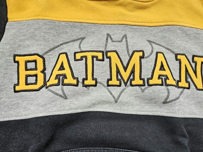 Sweat à capuche noir et jaune Batman 6 ans - photo numéro 2