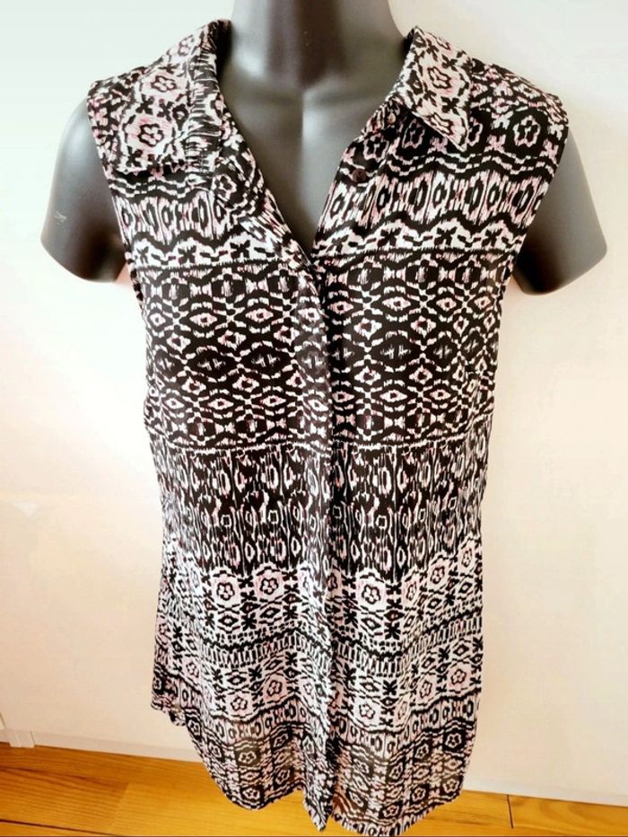 Robe tunique plage Vila Clothes
taille XS 34 chemisier rose noir - photo numéro 8