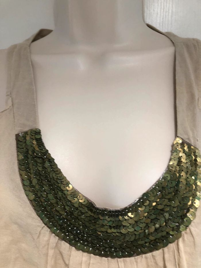 Top à sequins vert Sandro S - photo numéro 7