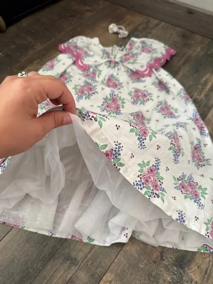 Lot de 2 robes doublées + chouchous - photo numéro 7