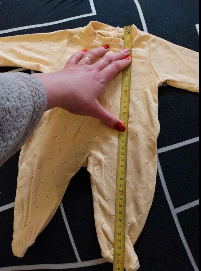 Pigama taille 1 mois jaune - photo numéro 4