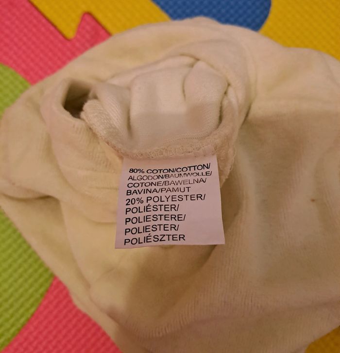 Pyjama grenouillère 1 pièce jaune vert animaux chat souris, petit kimbaloo, taille naissance (50 cm) - photo numéro 4