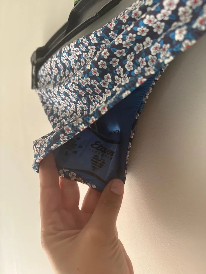 👙🌻bikini bleu à fleur - Etam - Taille 38 - neuf avec étiquette - photo numéro 7