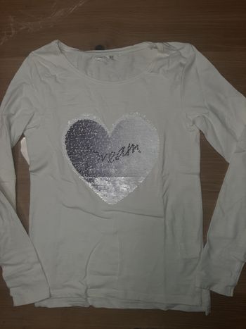 Maillot manches longues à sequins 10 ans