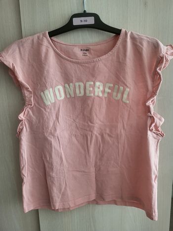 Tee shirt Kiabi rose 10 ans