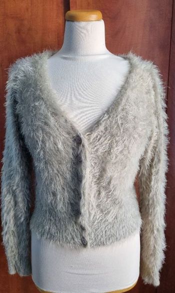 Cardigan fausse fourrure et effet laine taille 40-42