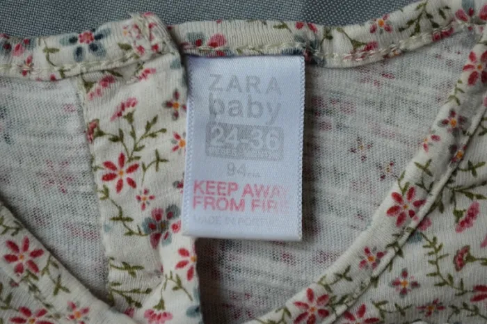 T-shirt Zara Baby fleuri papillon crochet crème 24-36 mois - photo numéro 6