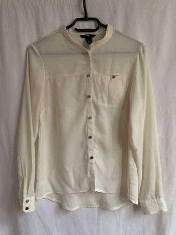 Chemisier blanc/crème transparent