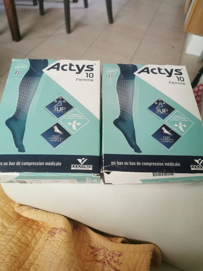 Lot de 2 paires de mi bas Actys 10 femme taille 4