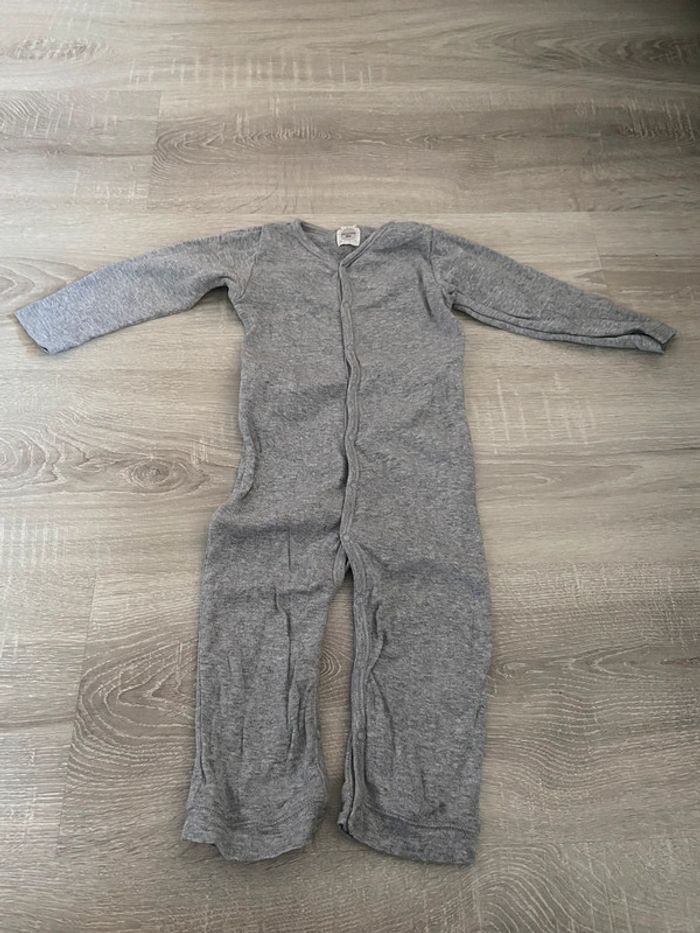 Pyjama sans pied coton dpam gris 18 mois