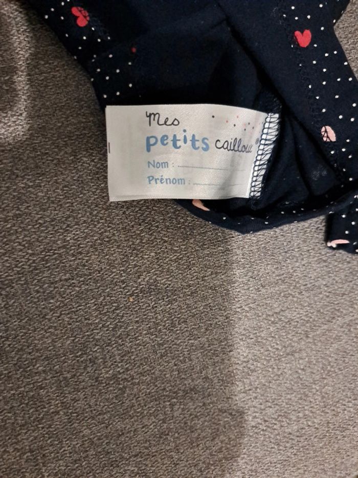 T-shirt bleu marine Mes petits cailloux - photo numéro 5