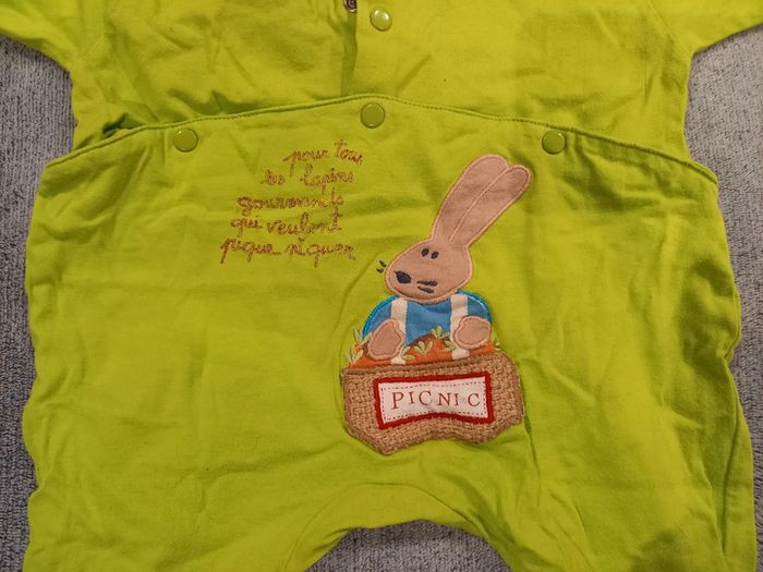 Pyjama dors-bien en jersey ouverture à l'avant 3mois - photo numéro 2