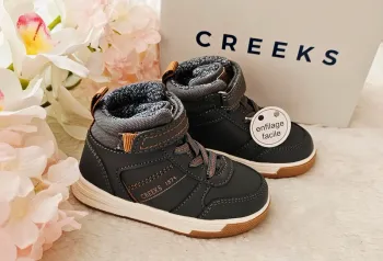 Bottines Sneakers Montantes Scratch Enfilage Facile Creeks T21